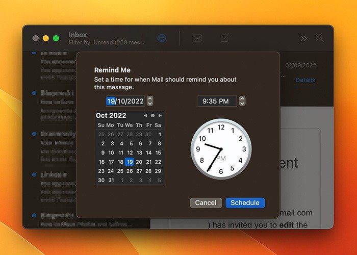 10 функций Macos Ventura, которые стоит настроить Расписание напоминаний по электронной почте