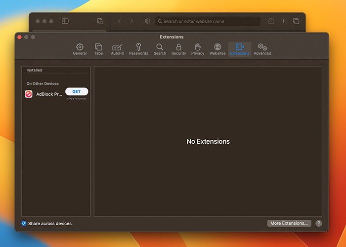 10 функций Macos Ventura, которые стоит настроить Click Get Extension