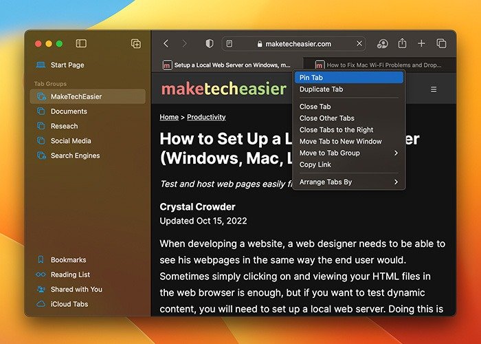 10 функций Macos Ventura, которые стоит настроить вкладку «Пин»