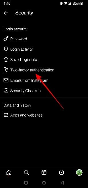 2fa Социальные приложения Instagram Мобильная версия