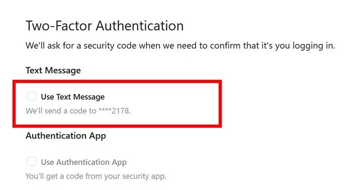 2fa Социальные приложения Instagram для ПК используют текстовые сообщения