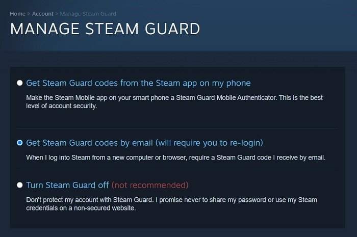 2fa Социальные приложения Steam Параметры ПК