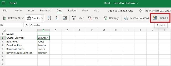 3 способа разделить ячейки в Microsoft Excel Flash Fill