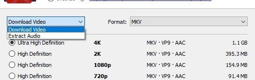 Загрузчик видео 4k Извлечение аудио