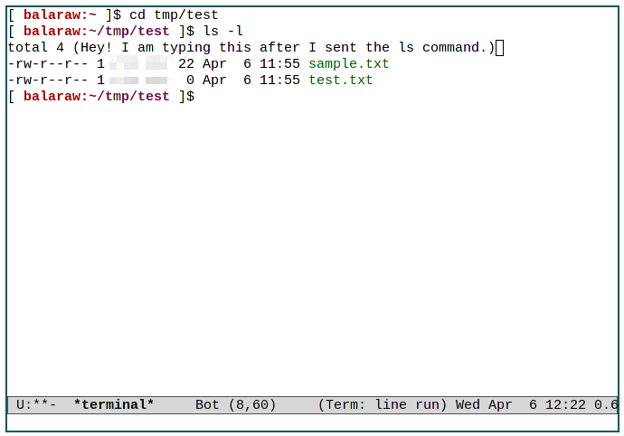 5 хаков Emacs 07. Режим терминальной линии 1