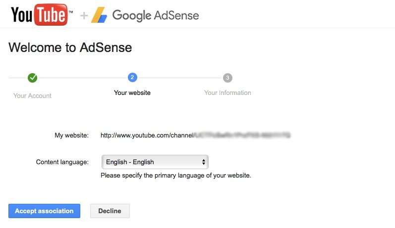 ассоциация AdSense-нажмите-принять