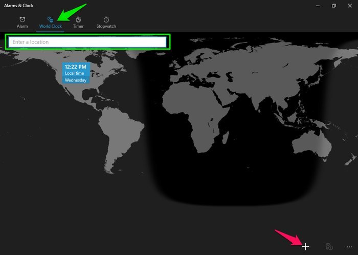 Добавить часы в Windows 10-Добавить местоположение