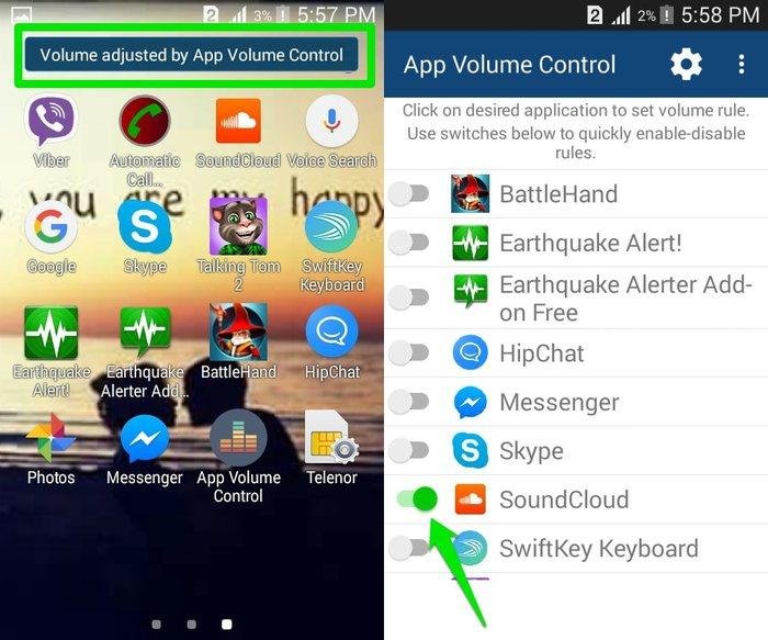 Android-приложение-Volume-Manager-регулировка громкости