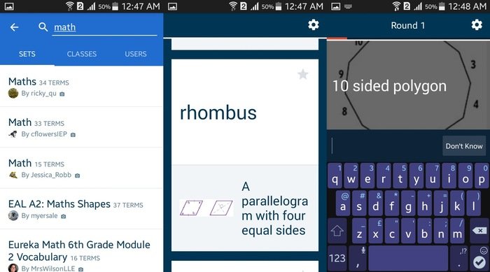 Android-приложения для детей-Quizlet