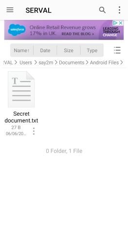 Передача файла на ПК с Android 1