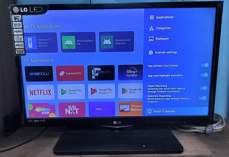 FLauncher, один из лаунчеров для Android TV.