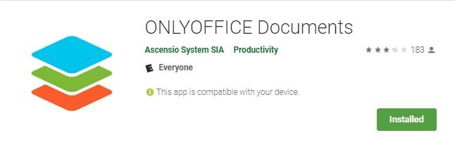 Office только для совместной работы в Android