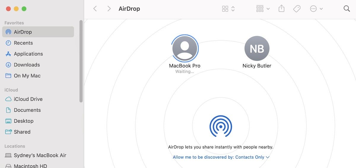 Отправка Apple Airdrop