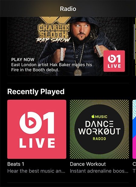 Радиостанция Apple Music для iOS