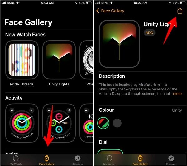 Apple Watch Face Share Iphone не установлен