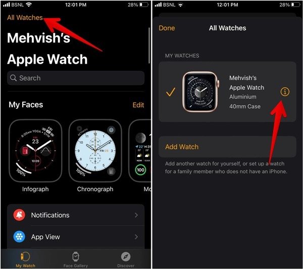 Настройки Apple Watch Iphone