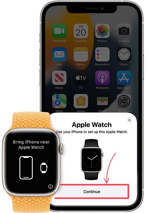 Apple Watch Продолжить пару