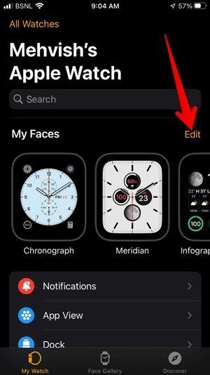 Apple Watch Iphone Мои лица Редактировать