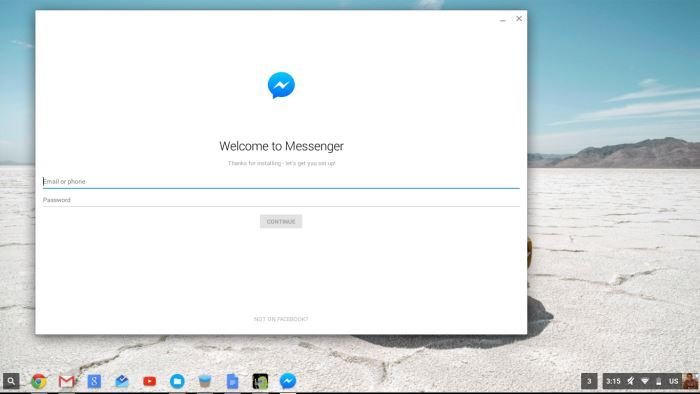 Использование приложения Android Messenger на Chromebook