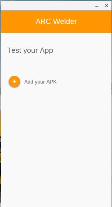 Добавьте APK в Arc Welder.