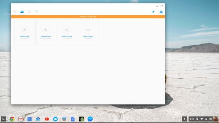 Настройте приложение Android Messenger на Chromebook.