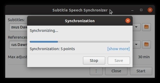 Автоисправление субтитров с помощью точек синхронизации Subsync