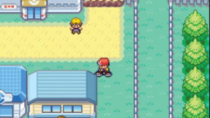 Внутриигровая сцена Pokemon FireRed.