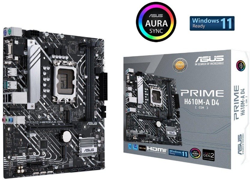 Лучшие игровые материнские платы Intel Asus Prime H610m A D4 Csm