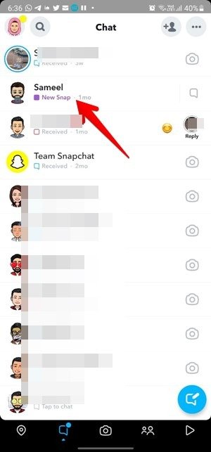 Заблокировать кого-либо в Snapchat Mobile