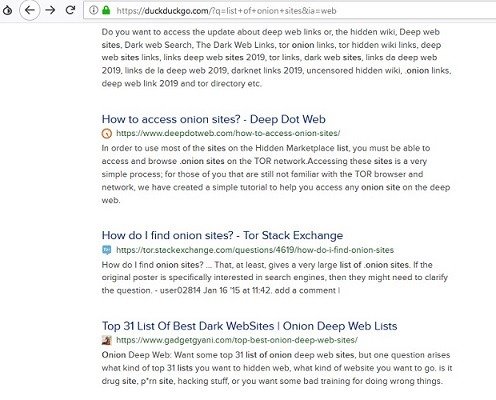 Случайный поиск по луковым сайтам в браузере Tor