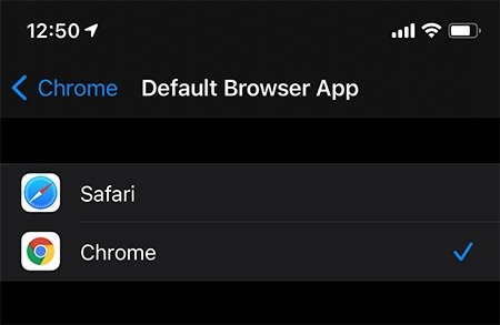 Изменить браузер по умолчанию Ios Browser