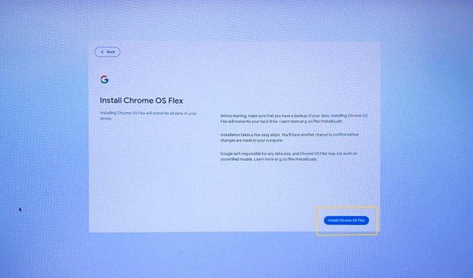 Постоянная установка Chrome Os Flex