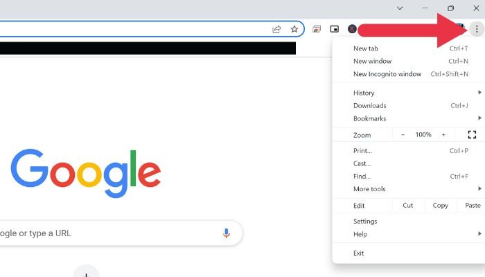 Нажмите на три точки в правом верхнем углу браузера Chrome.