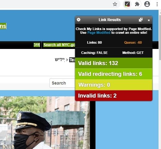 Chrome Web Checkmylinks 1