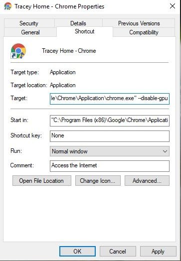 Цель аппаратного ускорения Chrome «Черный экран»