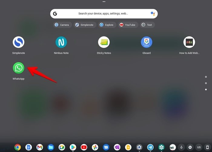 Chromebook WhatsApp Открыть