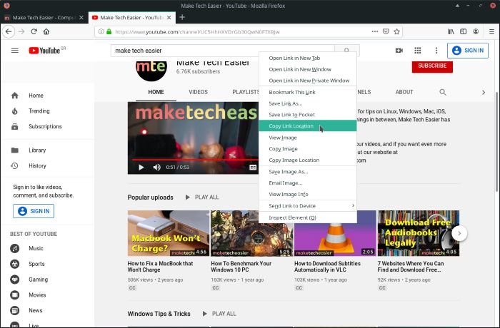 Clipman читает скопированные ссылки Firefox