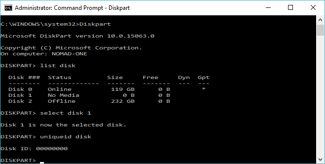 командная строка-Windows-диск-подпись-сделал-2