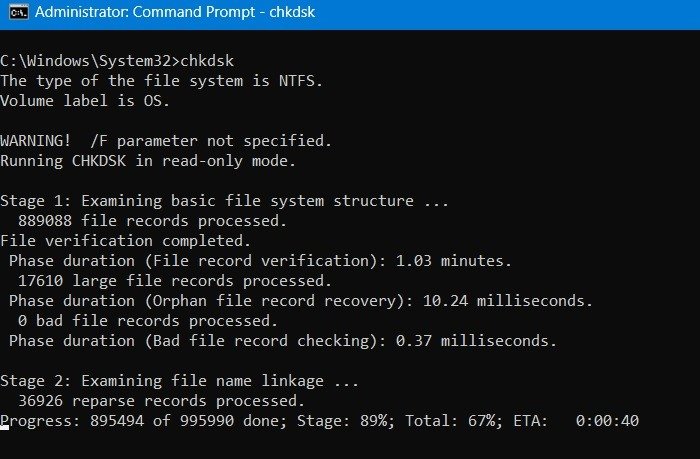 Решение распространенных проблем Windows Chkdsk