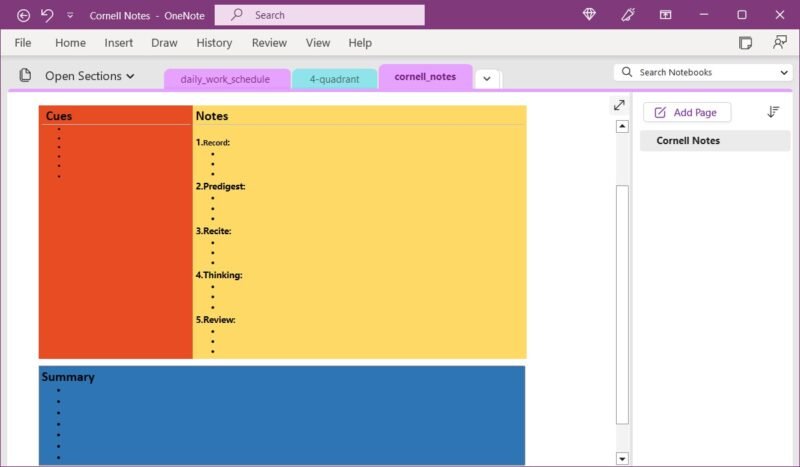 Шаблон Cornell Notes из OneNote <h2><span id=