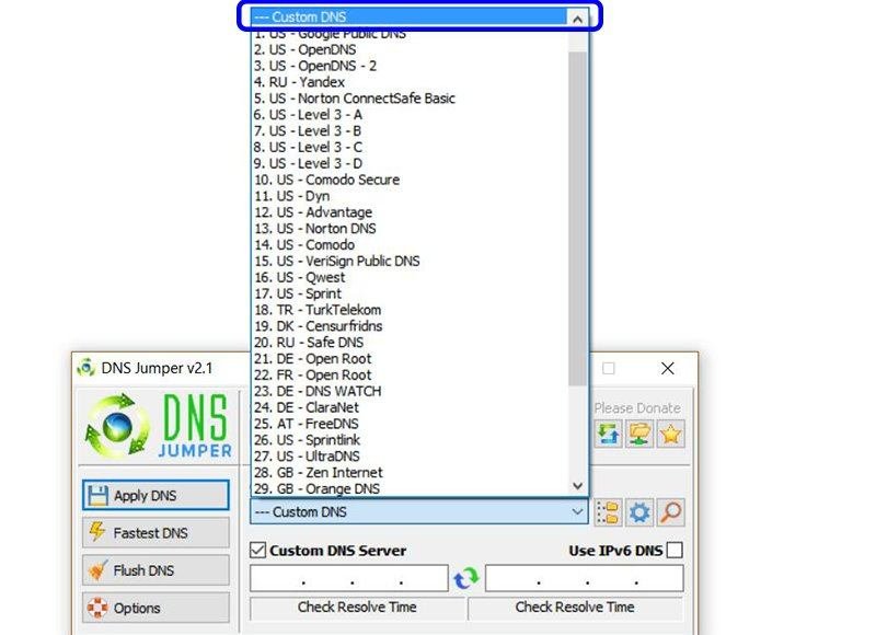 DNS-пользовательский