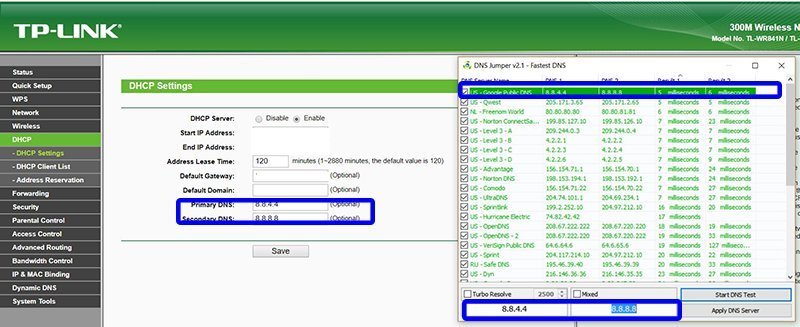 DNS-DHCP-изменение