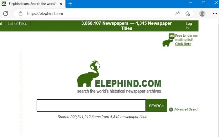 Глубокие поисковые системы Elephind