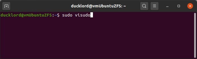 Отключить пароль Sudo Sudo Visudo