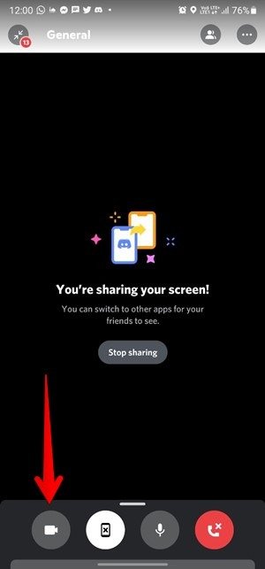 Discord Screen Share Mobile Включить камеру