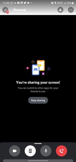 Приложения для мобильных шоу Discord Screen Share