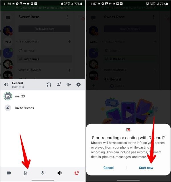 Discord Screen Share Mobile Старт