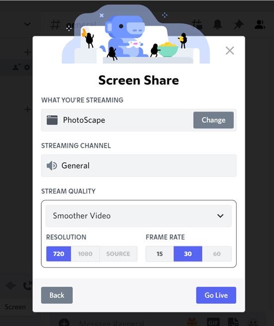 Discord Screen Share Качество потоковой передачи с ПК