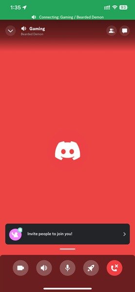 Совместное использование экрана Discord Экран в Discord на Iphone