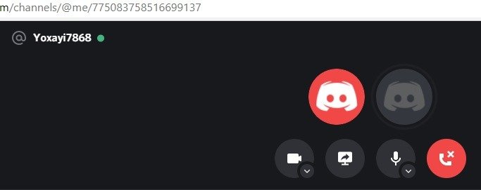 Сделан звонок для демонстрации экрана Discord